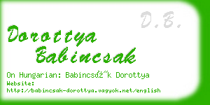 dorottya babincsak business card